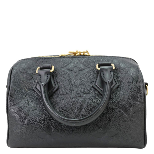 LOUIS VUITTON Speedy 20 Bandouliere Giant Monogram Empreinte Leather Shoulder Bag Black