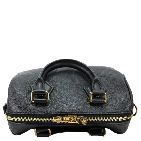 LOUIS VUITTON Speedy 20 Bandouliere Giant Monogram Empreinte Leather Shoulder Bag Black