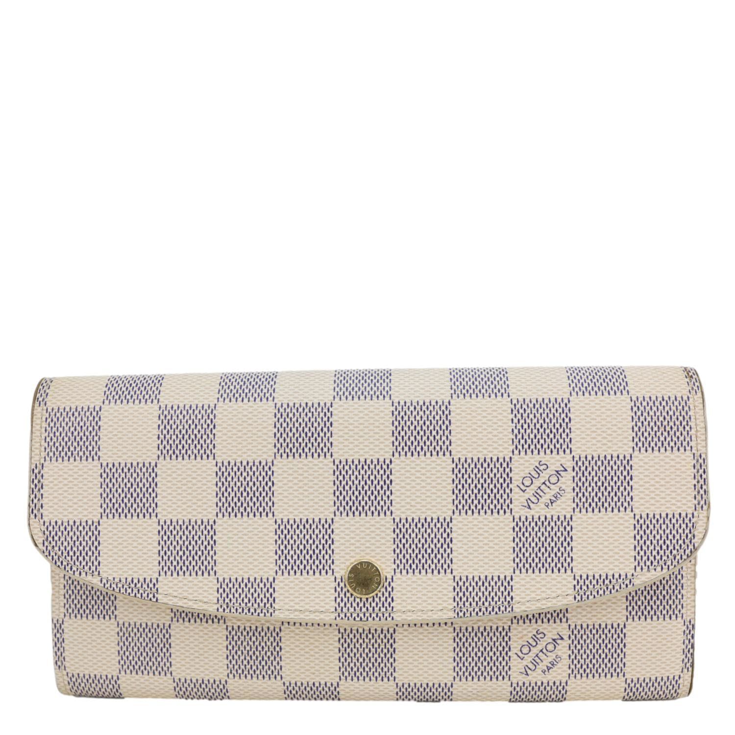 LOUIS VUITTON Emilie Damier Azur Wallet Rose Ballerine