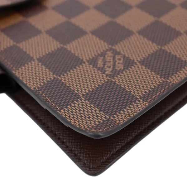 LOUIS VUITTON Ring Agenda Large Damier Ebene Cover Brown
