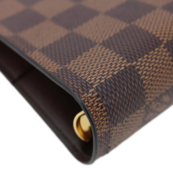 LOUIS VUITTON Ring Agenda Large Damier Ebene Cover Brown