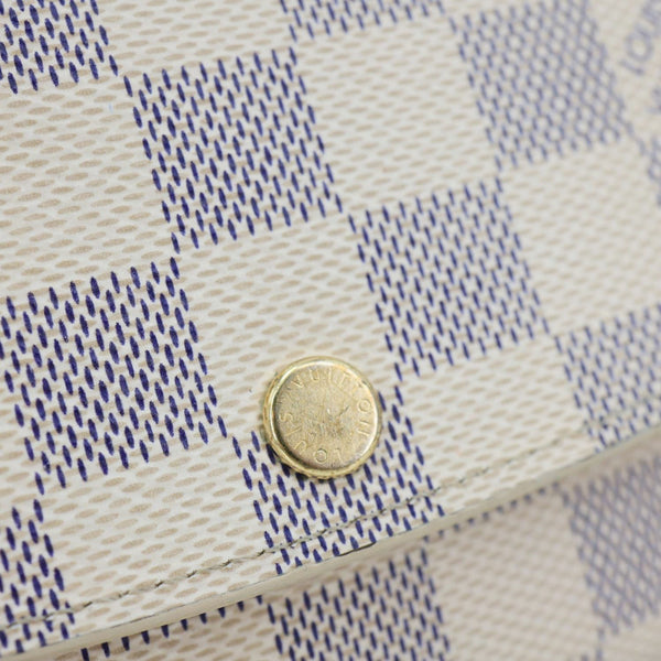 LOUIS VUITTON Emilie Damier Azur Wallet Rose Ballerine