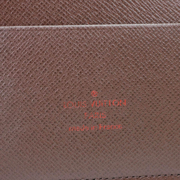 LOUIS VUITTON Ring Agenda Large Damier Ebene Cover Brown