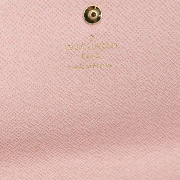 LOUIS VUITTON Emilie Damier Azur Wallet Rose Ballerine
