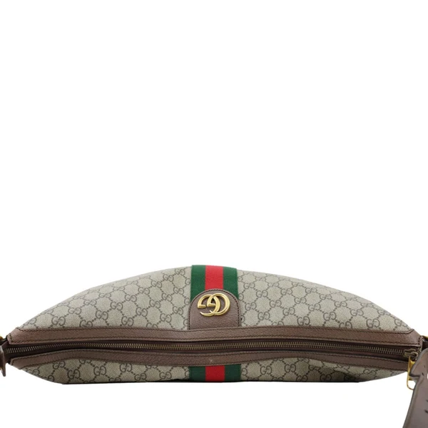 GUCCI Ophidia Half Moon GG Supreme Canvas Shoulder Bag Beige 547939