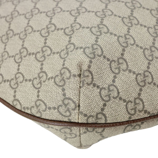 GUCCI Ophidia Half Moon GG Supreme Canvas Shoulder Bag Beige 547939