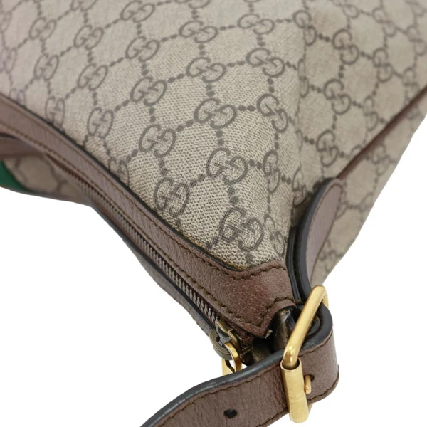 GUCCI Ophidia Half Moon GG Supreme Canvas Shoulder Bag Beige 547939