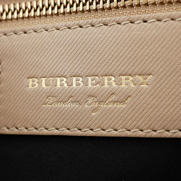 BURBERRY DK88 Medium Leather Top Handle Crossbody Bag Beige