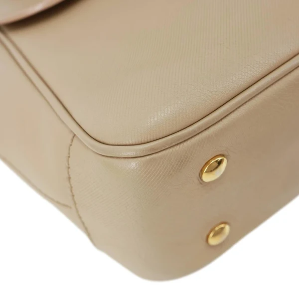 BURBERRY DK88 Medium Leather Top Handle Crossbody Bag Beige