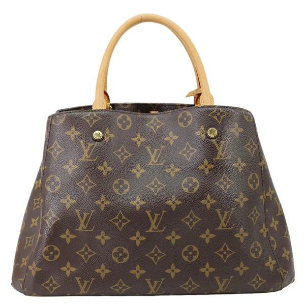 LOUIS VUITTON Montaigne MM Monogram Canvas Shoulder Bag Brown