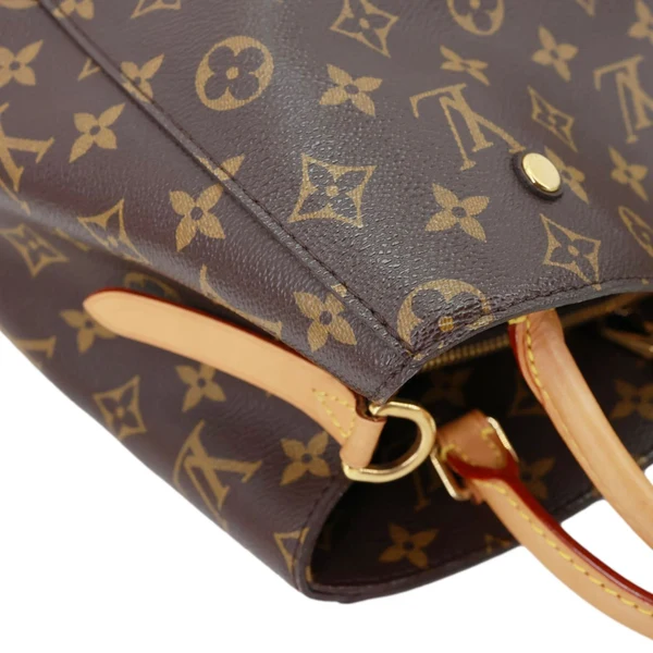 LOUIS VUITTON Montaigne MM Monogram Canvas Shoulder Bag Brown
