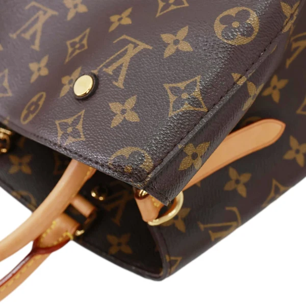 LOUIS VUITTON Montaigne MM Monogram Canvas Shoulder Bag Brown