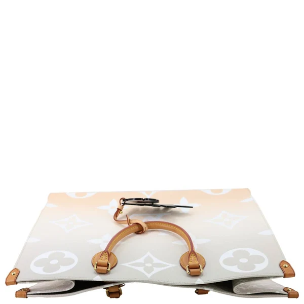 LOUIS VUITTON OnTheGo GM By The Pool Monogram Giant Canvas Tote Bag Peach