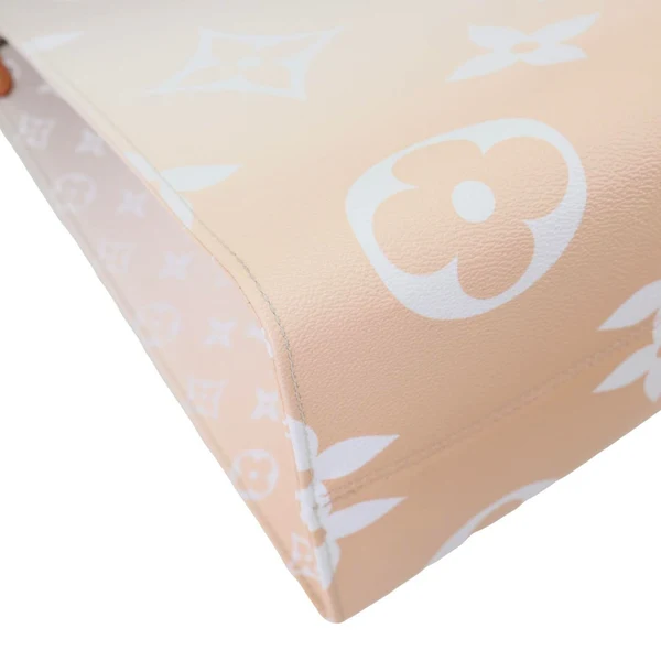 LOUIS VUITTON OnTheGo GM By The Pool Monogram Giant Canvas Tote Bag Peach