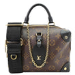 LOUIS VUITTON Petite Malle Souple Monogram Canvas Shoulder Bag Black