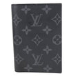 LOUIS VUITTON Monogram Eclipse Canvas Passport Cover Black
