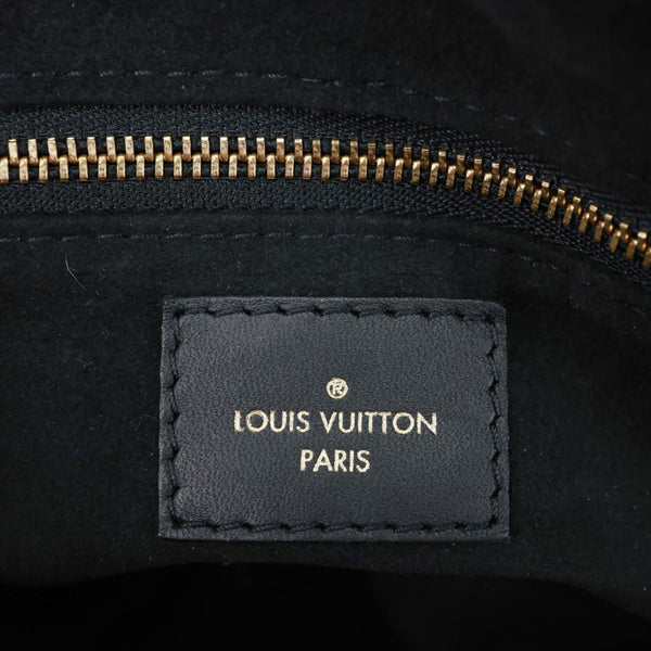 LOUIS VUITTON Petite Malle Souple Monogram Canvas Shoulder Bag Black