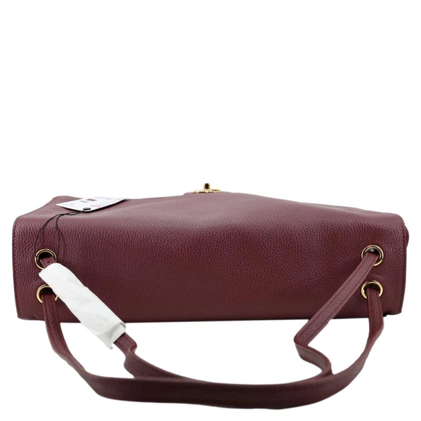 CHANEL Souplissimo Maxi Flap Grained Calfskin Leather Shoulder Bag Burgundy