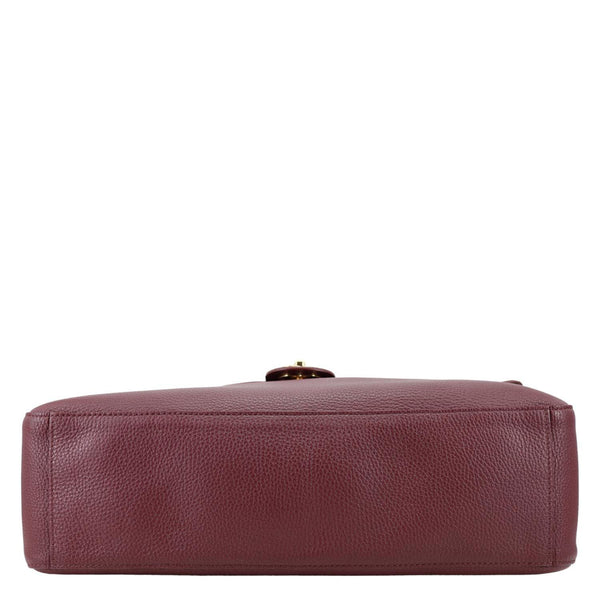 CHANEL Souplissimo Maxi Flap Grained Calfskin Leather Shoulder Bag Burgundy