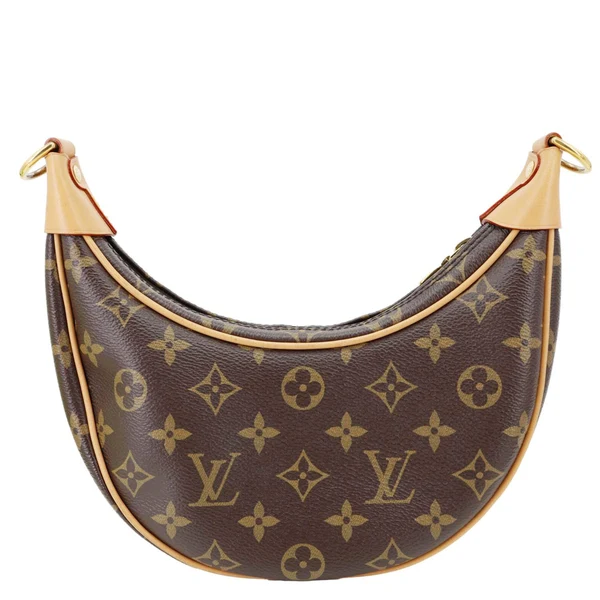 LOUIS VUITTON Loop Monogram Canvas Hobo Bag Brown