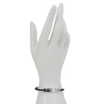 GUCCI Tag Pelle Nera Bracelet Black 774464
