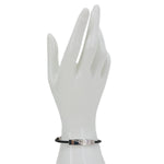 GUCCI Tag Pelle Nera Bracelet Black 774464