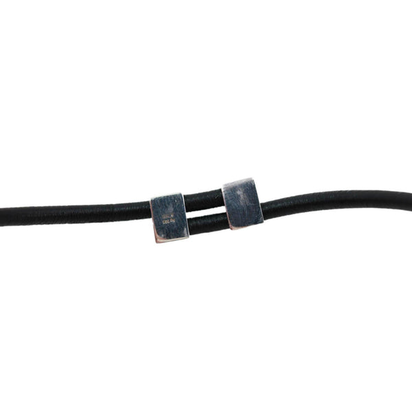 GUCCI Tag Pelle Nera Bracelet Black 774464