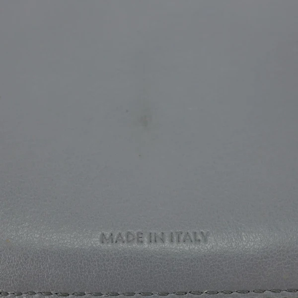 CELINE Strap Large Grained Calfskin Leather Wallet Grey