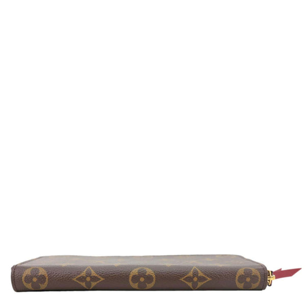 LOUIS VUITTON Clemence Monogram Canvas Zippy Wallet Brown