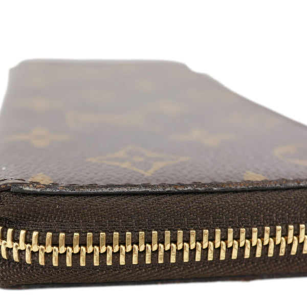 LOUIS VUITTON Clemence Monogram Canvas Zippy Wallet Brown