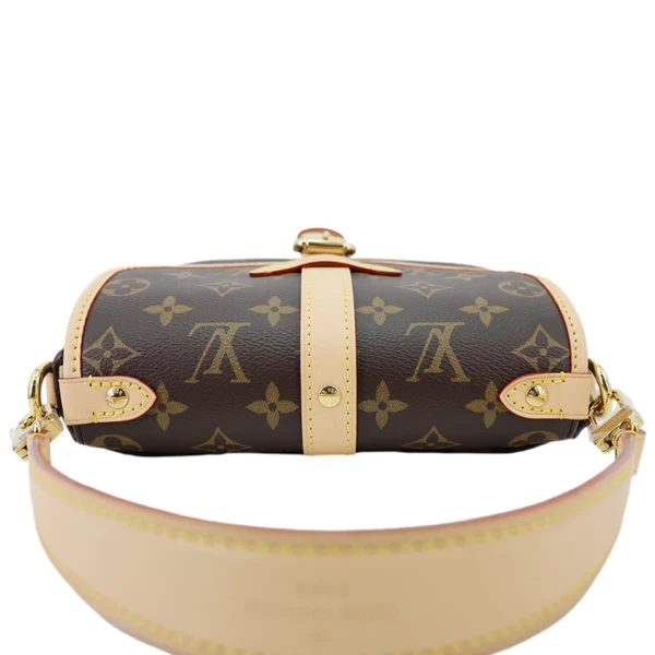 LOUIS VUITTON Saumur BB Monogram Canvas Shoulder Bag Brown