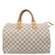 LOUIS VUITTON Speedy 35 Damier Azur Satchel Bag White