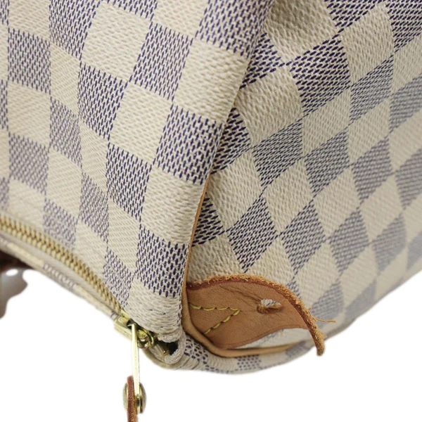 LOUIS VUITTON Speedy 35 Damier Azur Satchel Bag White