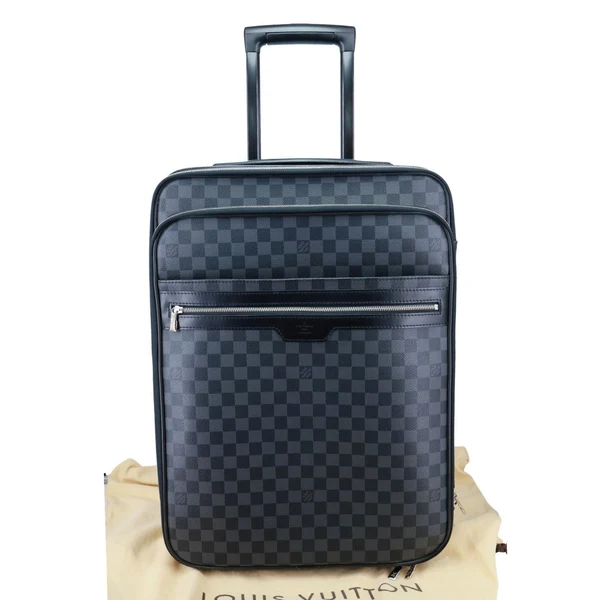 LOUIS VUITTON Pegase 55 Damier Graphite Business Suitcase Travel Bag Black