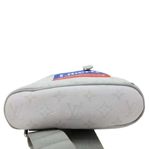 LOUIS VUITTON Chalk Sling Monogram Canvas Crossbody Bag Grey