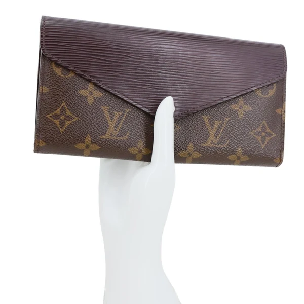 LOUIS VUITTON Marie-Lou Epi Monogram Canvas Wallet Brown