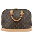 LOUIS VUITTON Alma PM Monogram Canvas Satchel Bag Brown