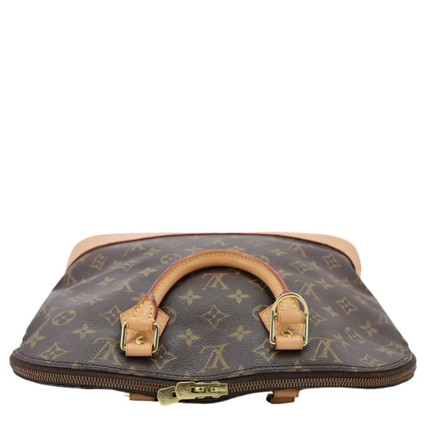 LOUIS VUITTON Alma PM Monogram Canvas Satchel Bag Brown