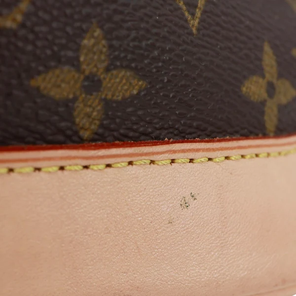 LOUIS VUITTON Alma PM Monogram Canvas Satchel Bag Brown