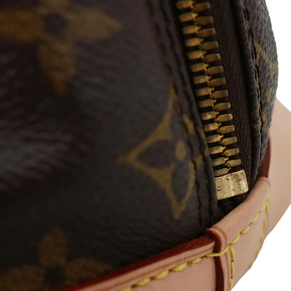 LOUIS VUITTON Alma PM Monogram Canvas Satchel Bag Brown
