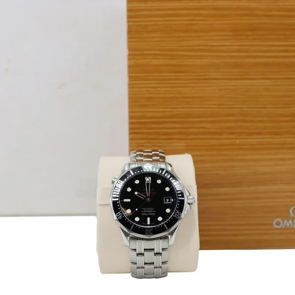 Omega Seamaster Diver Cal.2500 Co-Axial Chronometer SS Watch Black Dial 41MM