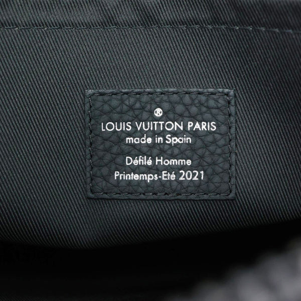 LOUIS VUITTON LV Friends A4 Monogram Taurillon Leather Pouch Black