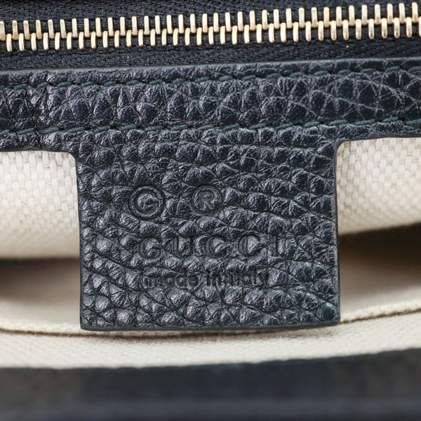 GUCCI Soho Flap Leather Chain Crossbody Bag Black 536224