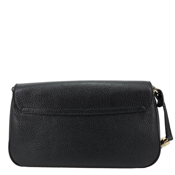 GUCCI Soho Flap Leather Chain Crossbody Bag Black 536224