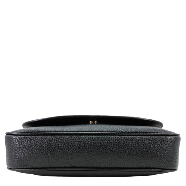 GUCCI Soho Flap Leather Chain Crossbody Bag Black 536224