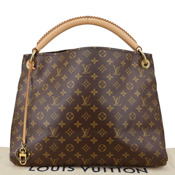 LOUIS VUITTON Artsy MM Monogram Canvas Hobo Bag Brown