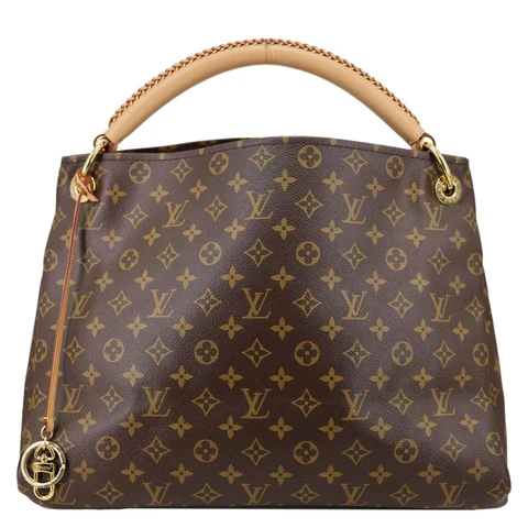LOUIS VUITTON Artsy MM Monogram Canvas Hobo Bag Brown