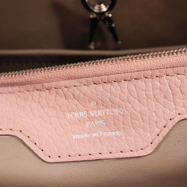 LOUIS VUITTON Capucines MM Taurillon Leather Satchel Bag Magnolia
