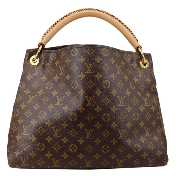 LOUIS VUITTON Artsy MM Monogram Canvas Hobo Bag Brown