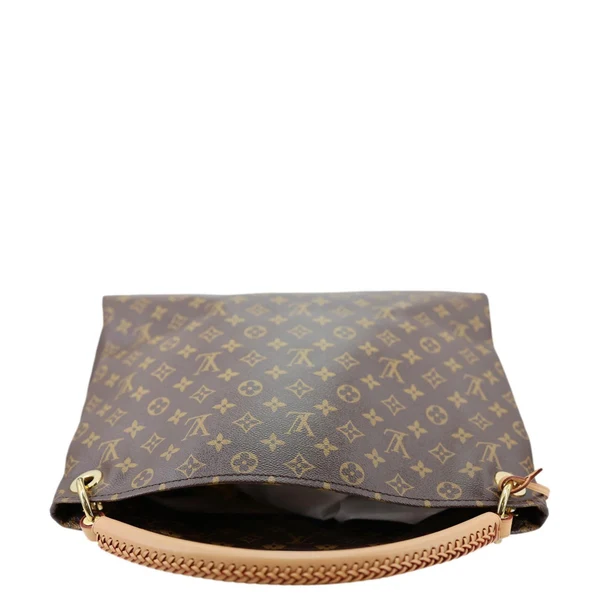 LOUIS VUITTON Artsy MM Monogram Canvas Hobo Bag Brown